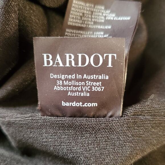 Bardot Aurora Sequin Lace Mini Dress Black Long Sleeve Party Dress Size 8 Large - Picture 11 of 11